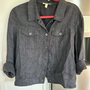 Eileen Fisher organic linen Button-Up Jacket